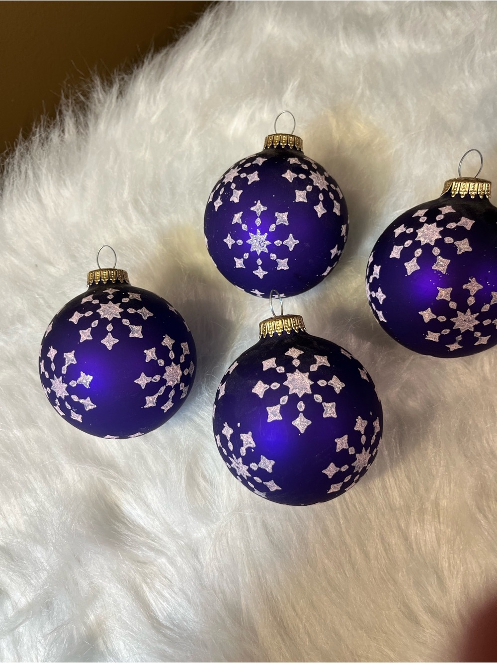 Christmas by Krebs Royal Purple Snowflake Ornaments